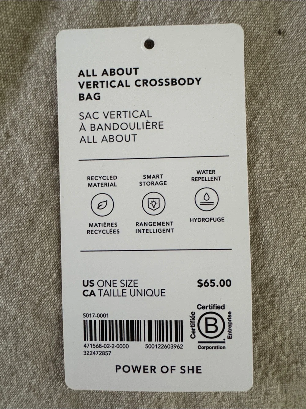 Athleta All About Vertical Crossbody Bag